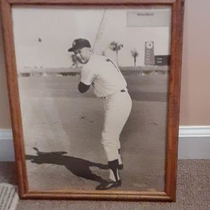 Mickey Mantle framed photo